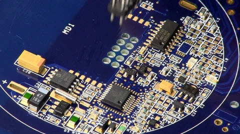 Preparing circuit for soldering Stock Footage 49247851