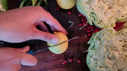 Preparing Citrus with Knife and Lemon 스톡 동영상 338234767