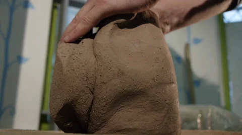 Preparing clay 2 Stock Footage 31219037