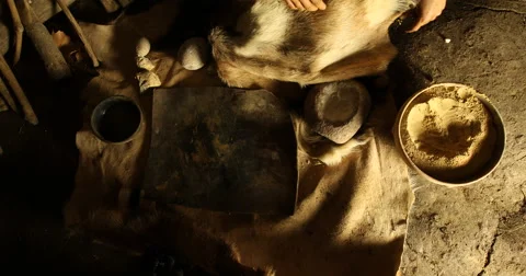 Preparing the clay to make pottery Video stock 61270059