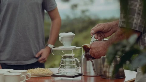 Preparing Coffee Colombia 05 스톡 동영상 93570354