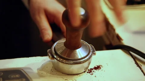 Preparing coffee for an espresso Stock Footage 45517661