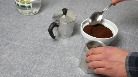 Preparing coffee Stock Footage 155454725