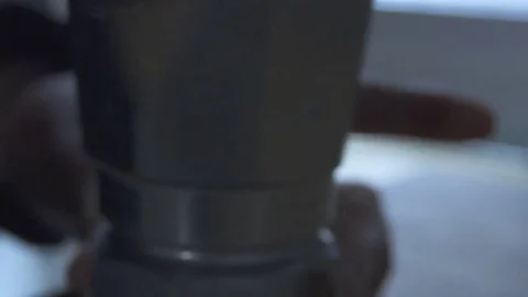 Preparing Coffee, Rotating Coffee Maker Stock Footage 72083004