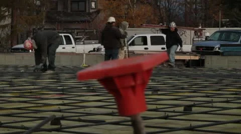 Preparing for concrete pouring Stock Footage 21559004