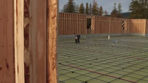Preparing for concrete pouring Stock Footage 21559026