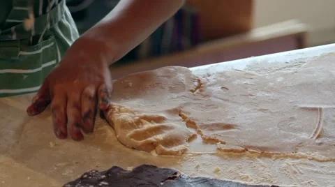 Preparing cookie dough Stock Footage 41485091