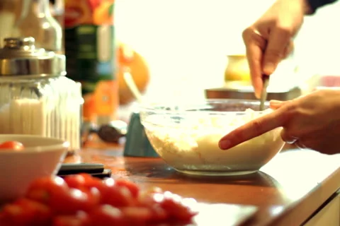 Preparing cottage cheese Stock Footage 954919