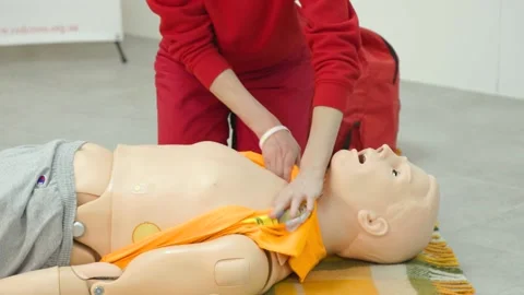 Preparing for CPR Stock Footage 172523303