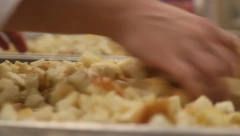 Preparing croutons Vídeo Stock 10682547