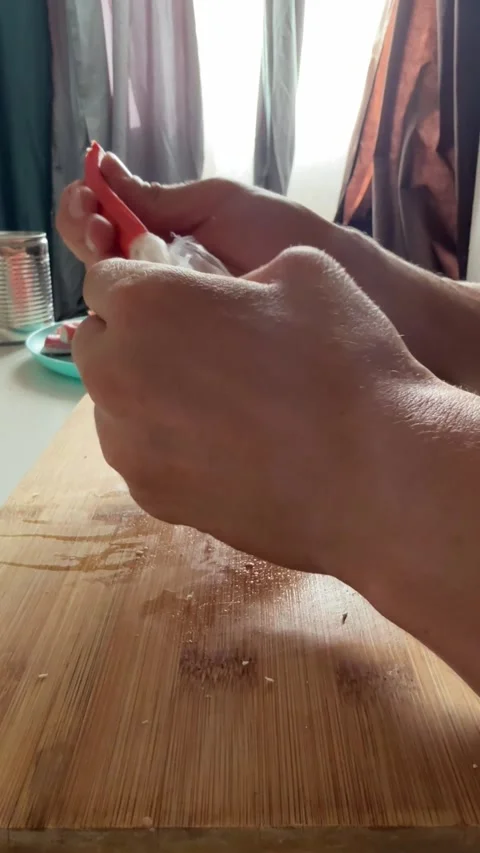 Preparing cucumber slices on cutting board for salad, fresh vegetables Stock Footage 337482278