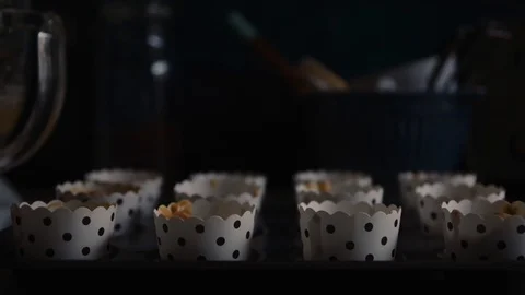 Preparing cupcake and muffin Stock Footage 98842817