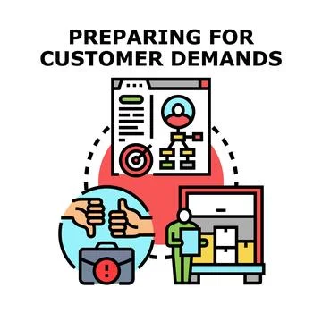 Preparing for customer demands concept vector illustration 스톡 일러스트