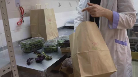 Preparing Customer Orders in Vertical Farm Video stock 330940426