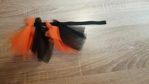 Preparing decorations for the magic holiday Halloween Stock Footage 153843874