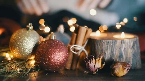 Preparing Decorative Christmas Lights Stock Footage 83214730