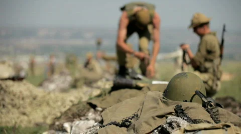 Preparing for the defense Video stock 816083