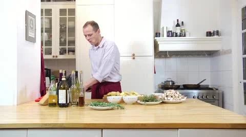 Preparing dinner Stock Footage 18091519