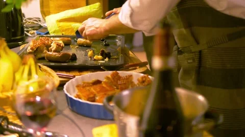 Preparing dinner Video stock 145855302