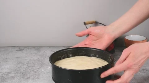 Preparing dough for baking. Biscuit. Stock Footage 256606512