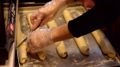 Preparing dough for baking bread Vídeos de archivo 59578056
