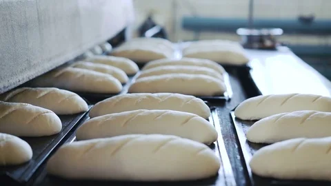 Preparing dough for baking breads in 4K Stock Footage 70684413