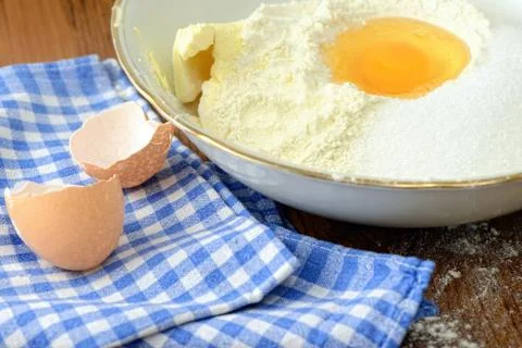 Preparing dough to baking a cake Stock Photos