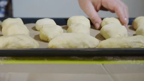 Preparing dough for baking. Stock Footage 167261116