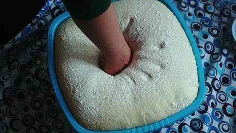 Preparing dough for baking Stock Footage 168445696