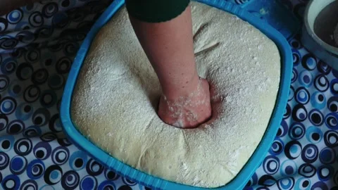 Preparing dough for baking Stock Footage 168445867