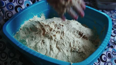 Preparing dough for baking Stock Footage 168446147