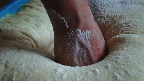 Preparing dough for baking Stock Footage 168532300