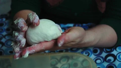 Preparing dough for baking Stock Footage 168951835
