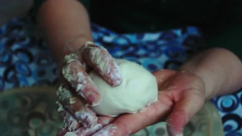 Preparing dough for baking Stock Footage 169117040
