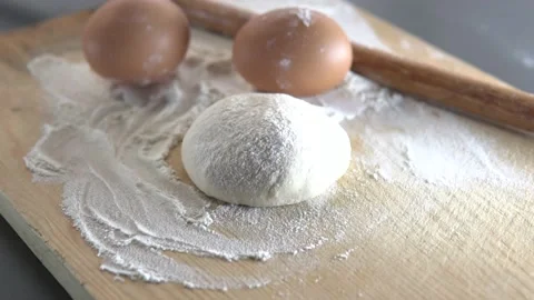 Preparing dough for baking Stock Footage 179271485