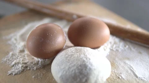 Preparing dough for baking Stock Footage 179272201