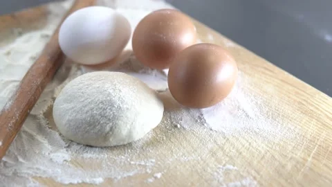 Preparing dough for baking Stock Footage 179276638