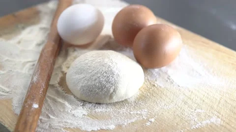 Preparing dough for baking Stock Footage 179277877
