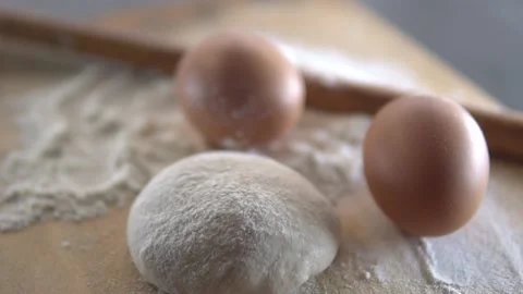 Preparing dough for baking Stock Footage 179278827