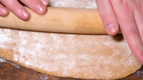 Preparing dough for baking gingerbread Stock Footage 251544436