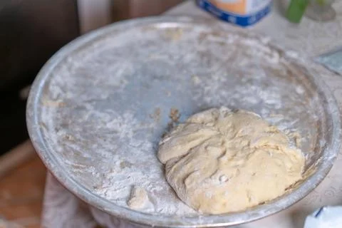 Preparing the dough for baking Stock Photos
