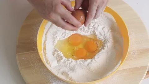 Preparing dough Stock Footage 94442081