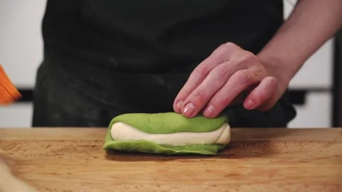 Preparing the dough Stock Footage 147306652