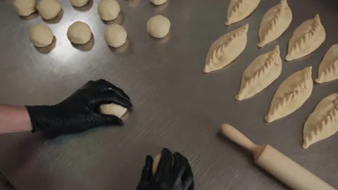 Preparing the dough. Stock Footage 244733328