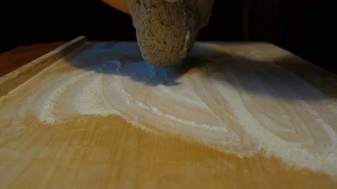 Preparing dough for rye bread Stock Footage 125439036