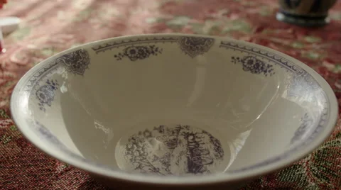 Preparing Dry Breakfast Cereals with Milk slow Stock Footage 56718992