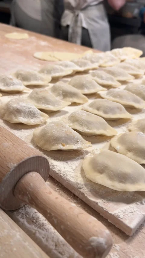Preparing Dumplings. Close up Stock Footage 289144274