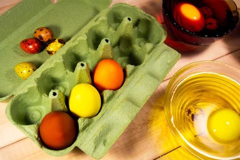 Preparing Easter eggs Stock Photos