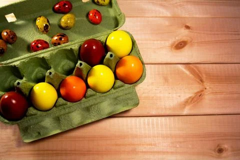 Preparing Easter eggs Stock Photos