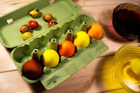 Preparing Easter eggs Stock Photos